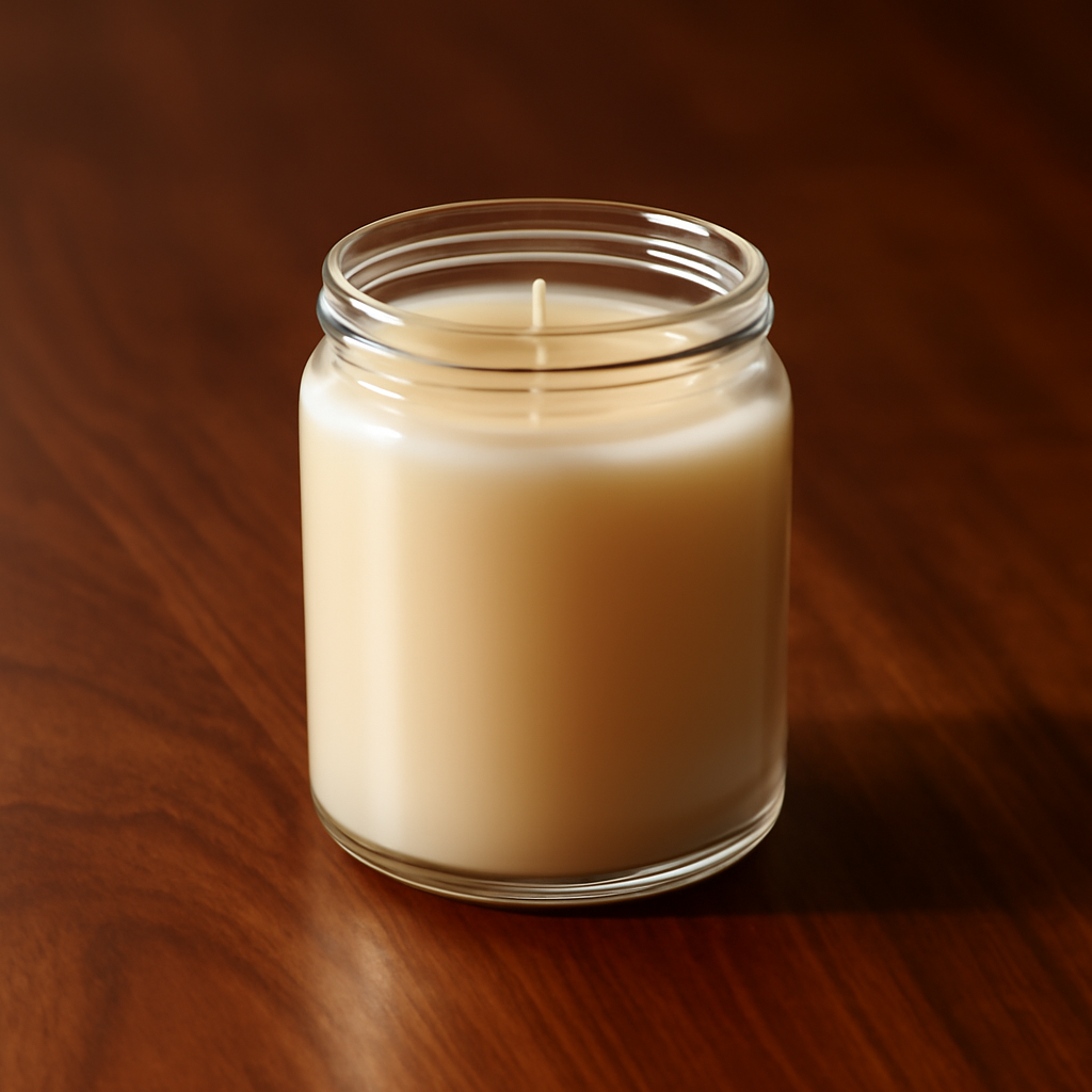 Clear jar hand-poured candle in Citrus Garden from LuxeMyHome