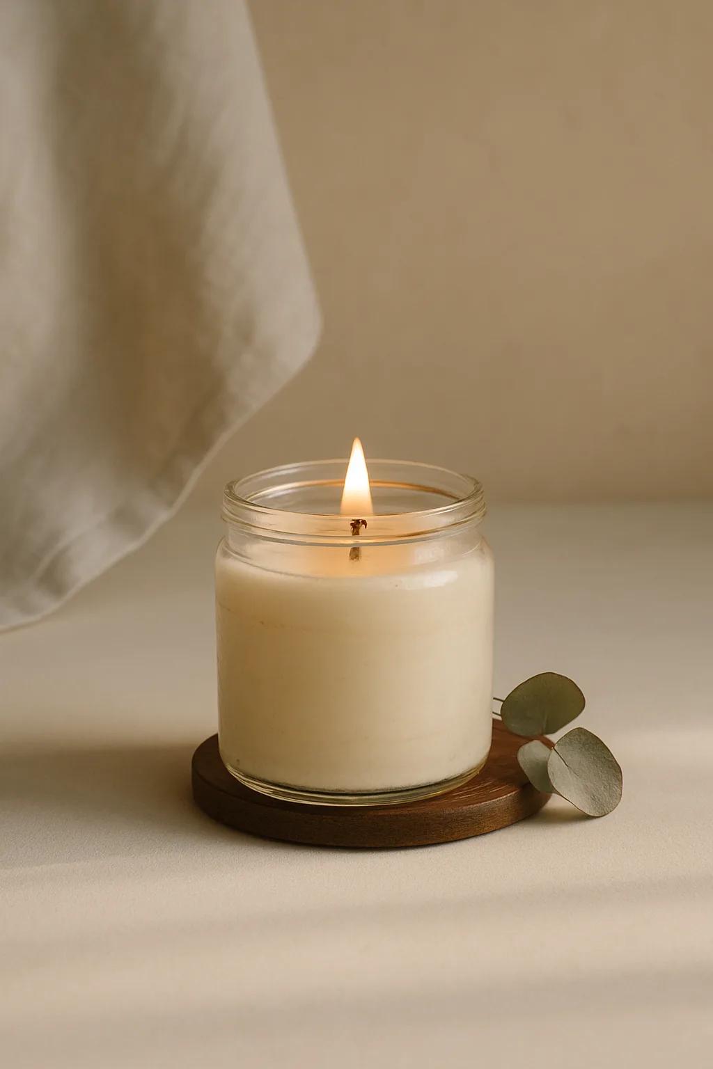 Small salsa jar candle in a petite jar, hand-poured soy wax